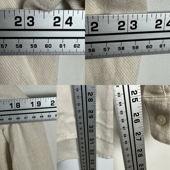 NWT Samsoe Liam Button‎ Up Collared Shirt Clear Cream Mens Size XXL Long Sleeve - Picture 15 of 16